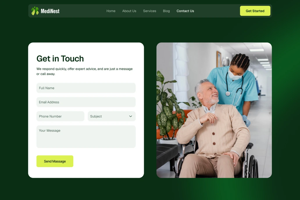 Medinest- Healthcare, Contact Us - 2