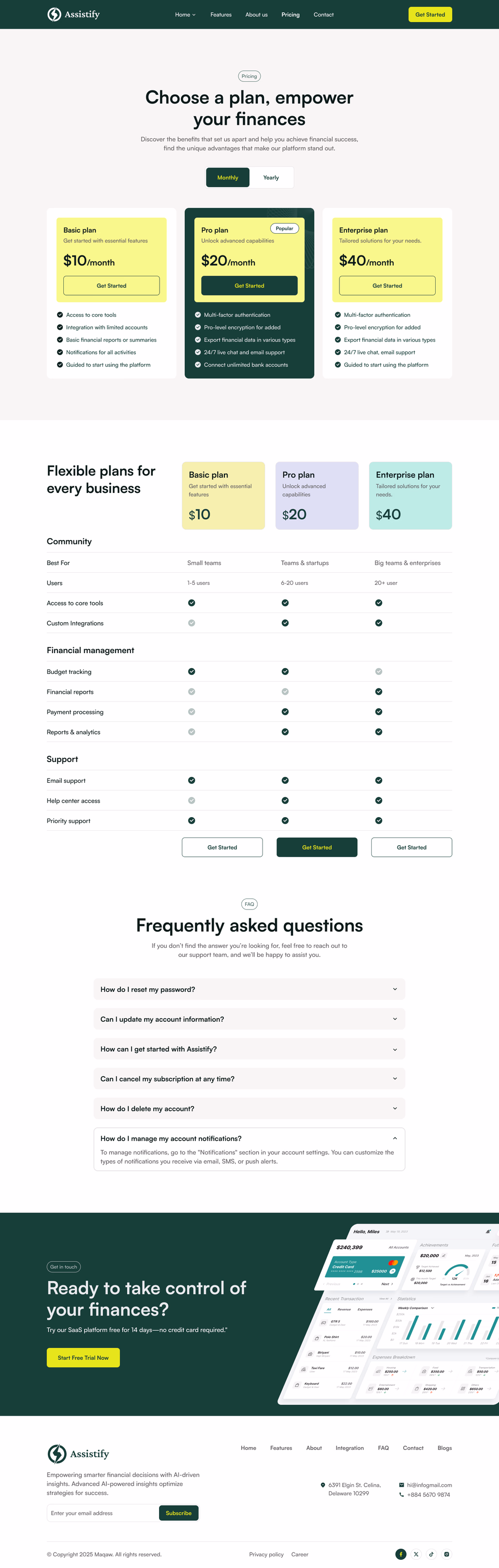Assistify- Pricing Page - 2