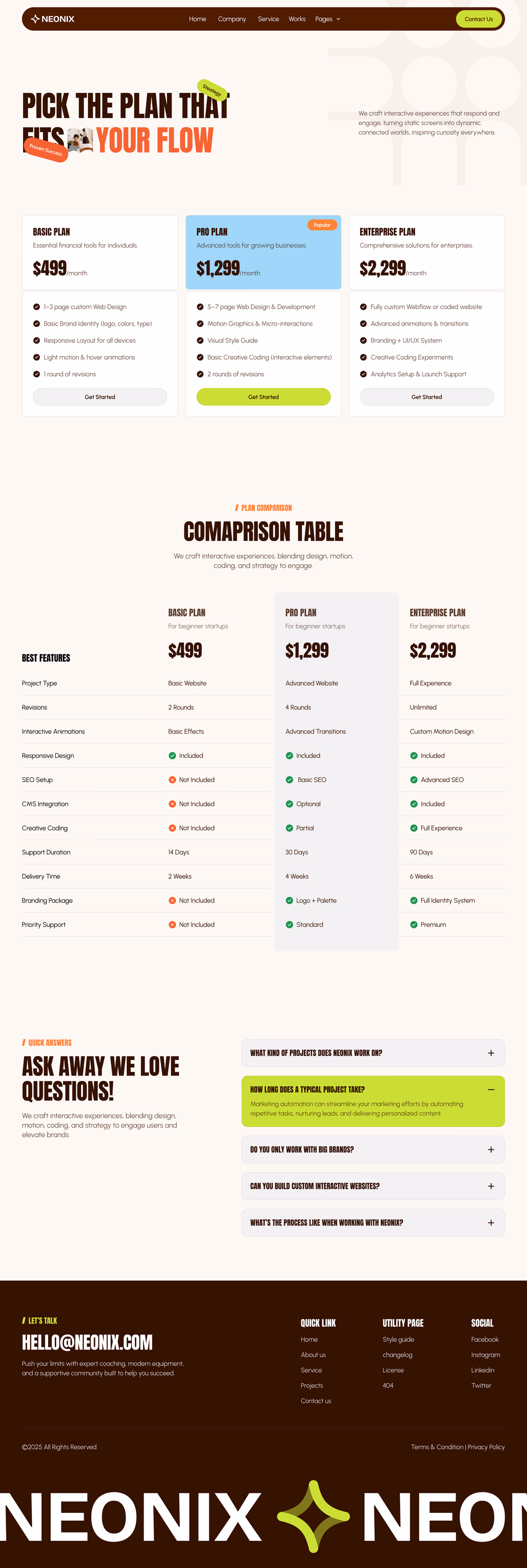 Neonix- Pricing Page - 2