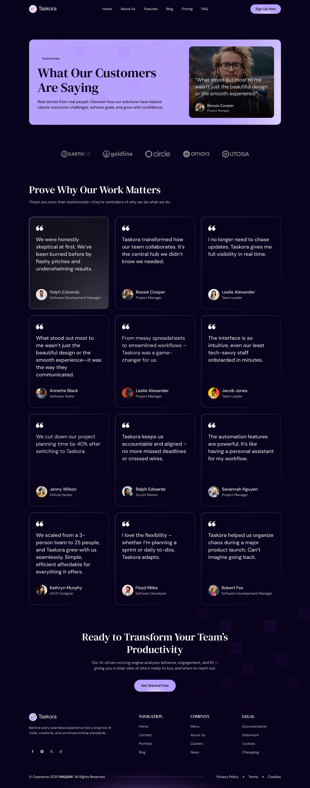 TaskOra- Testimonials - 2