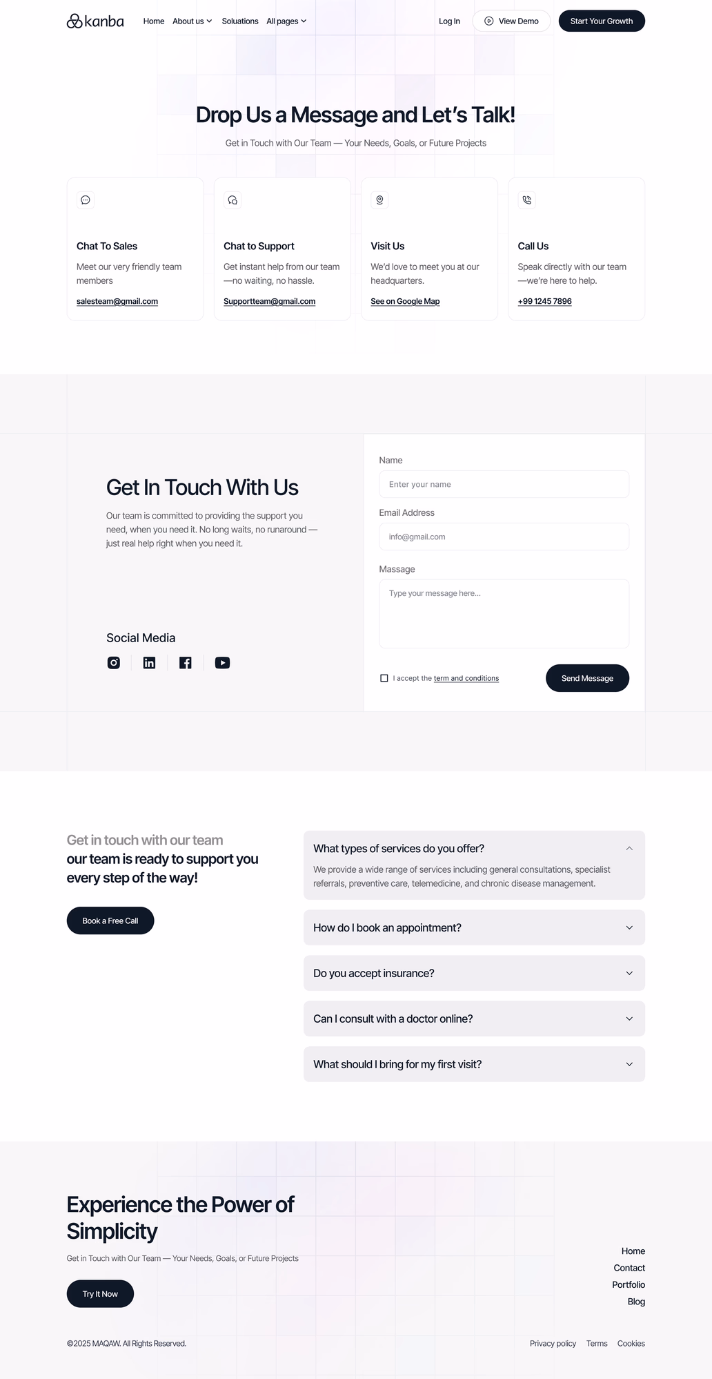 Kanba, agency - Contact  Us - 2