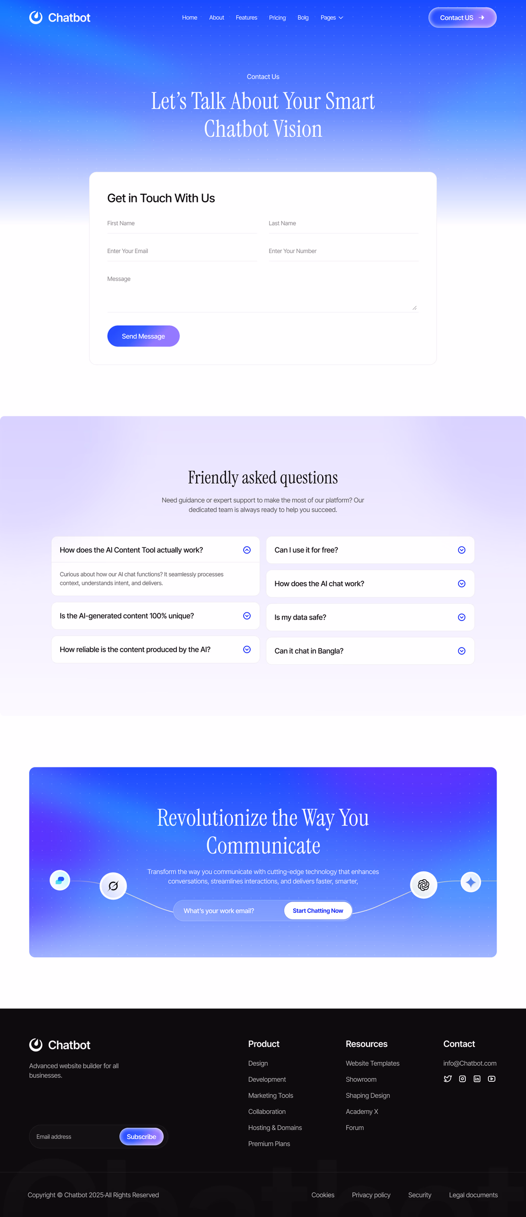 ChatBot, AI - Contact Us - 2