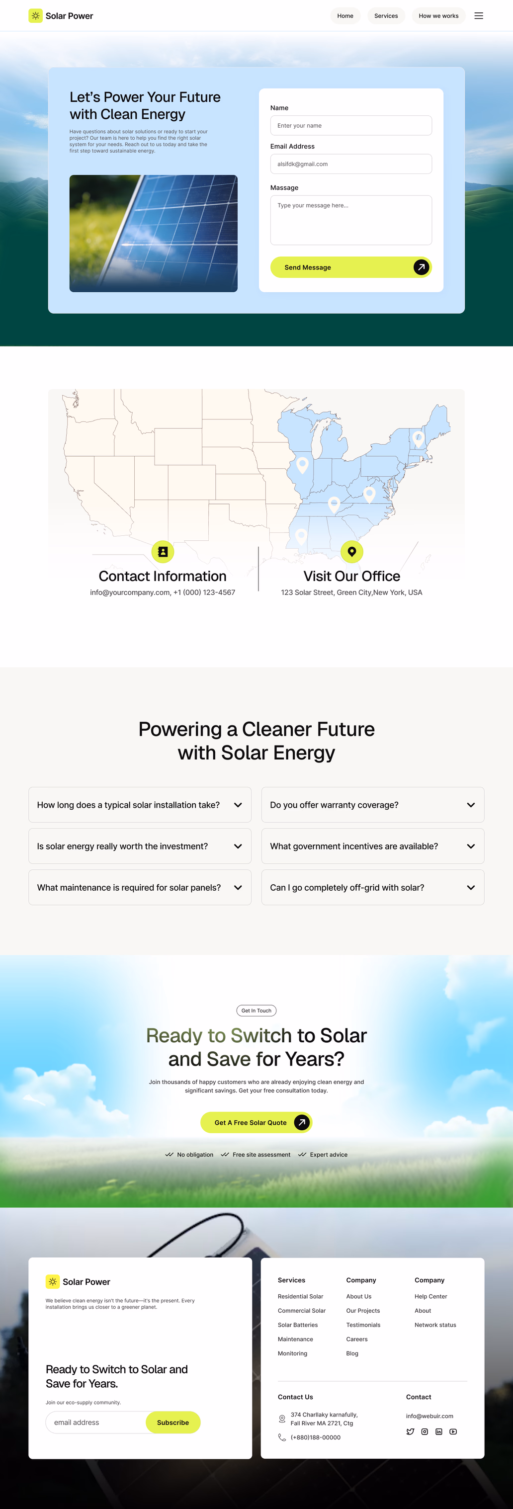 Solar Power- service, Contact Us - 2