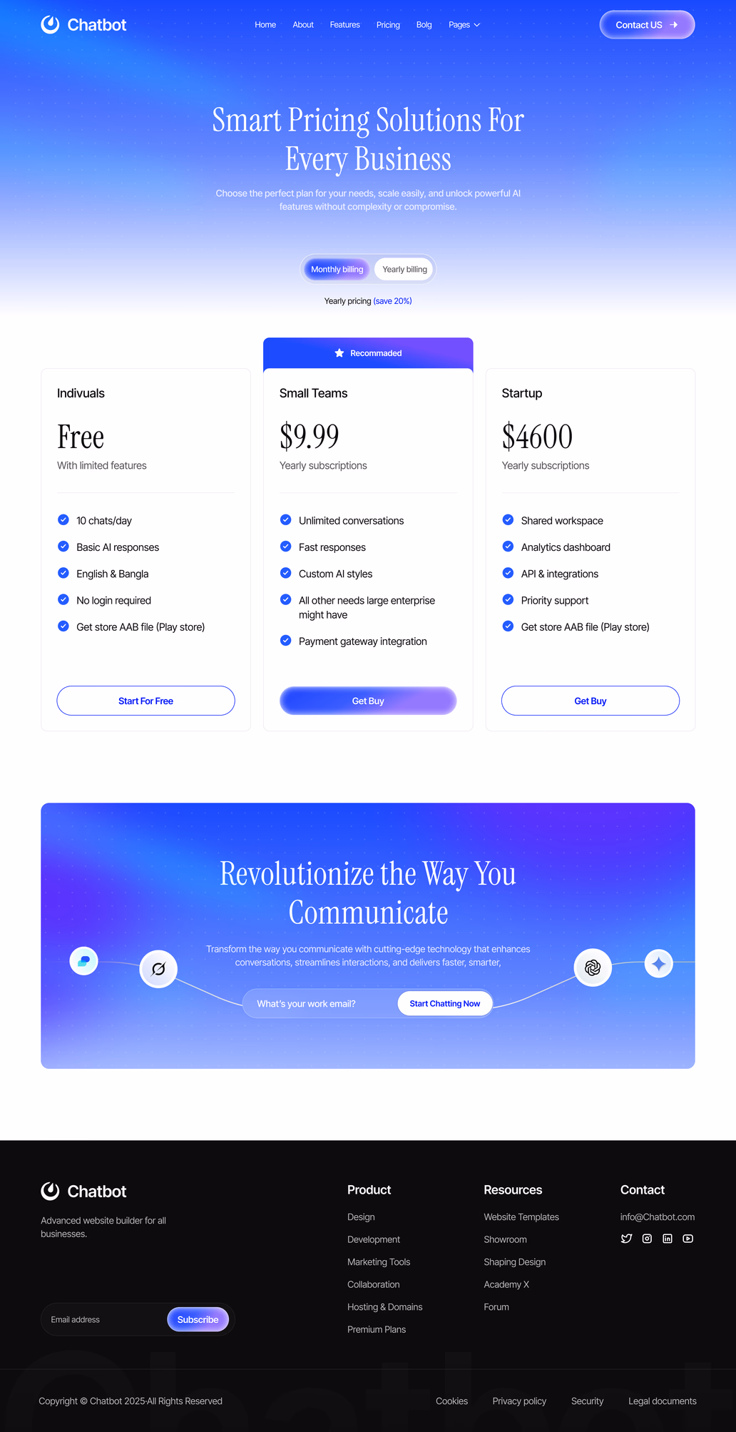 AI chatbot - Pricing Page - 2