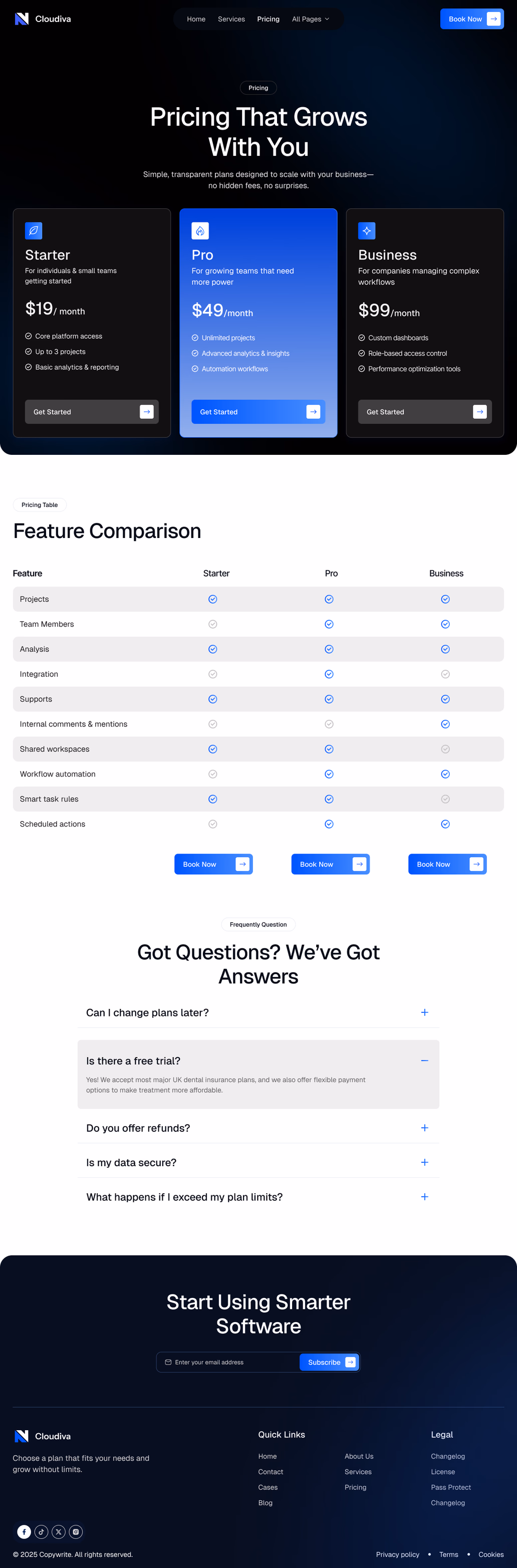 Cloudiva- Pricing page - 2