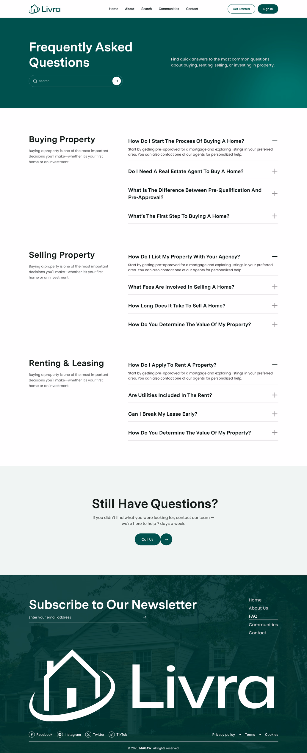Livra Real Estate- FAQ - 2