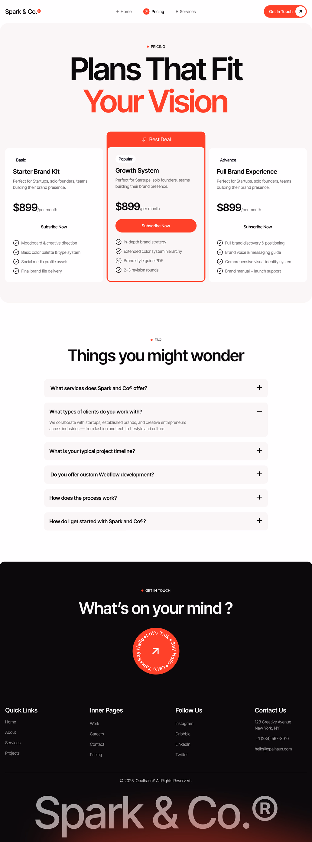 Spark & Co - Pricing Page - 2