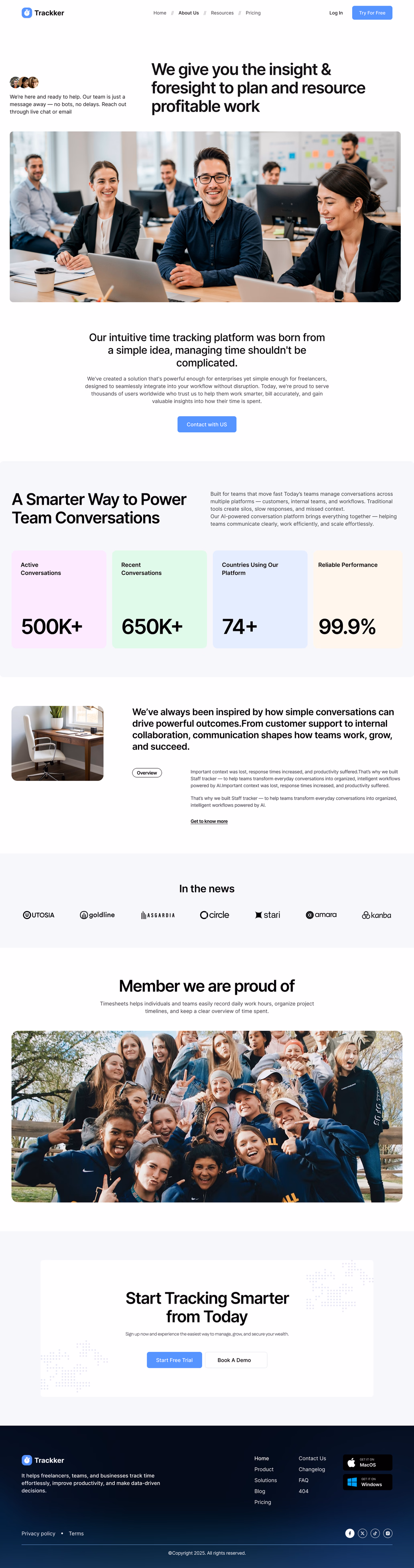 Trackker- Ai Powered web app - 2