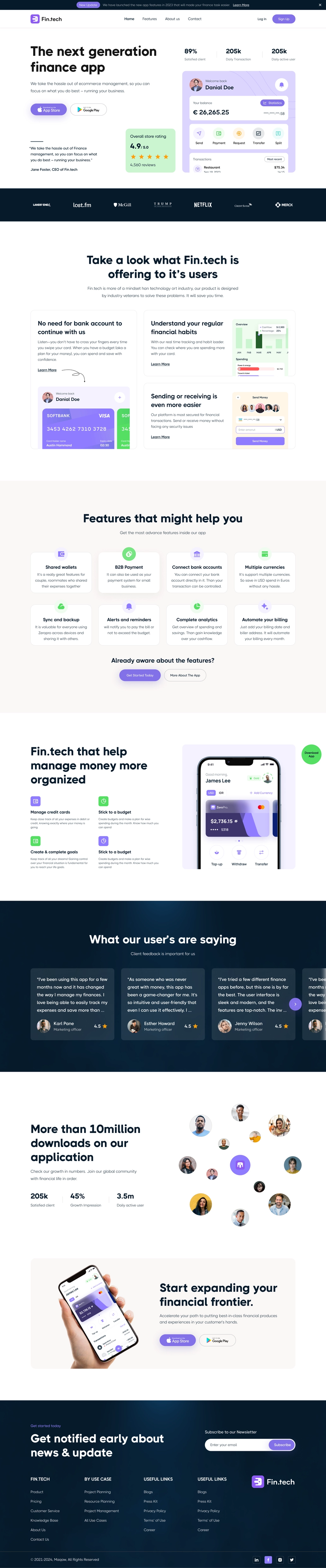 FinTech Landing Page - 2