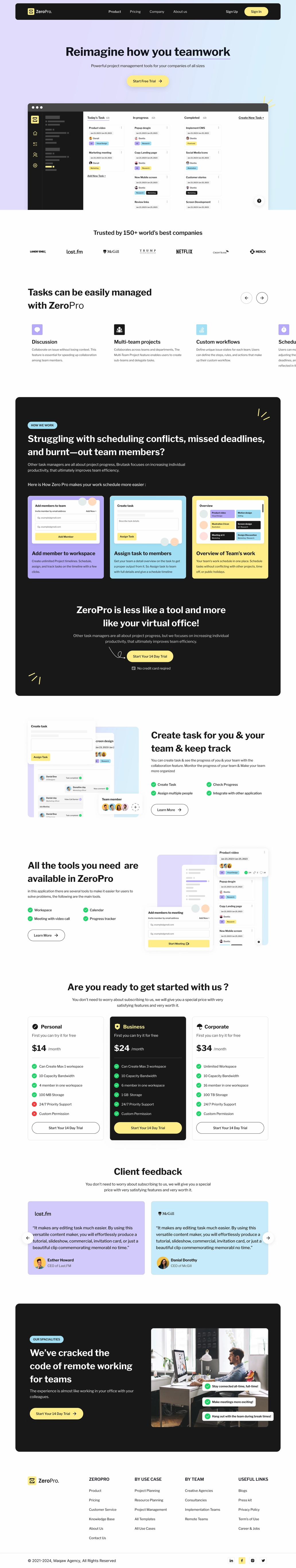 Task Management Landing Page  - 2