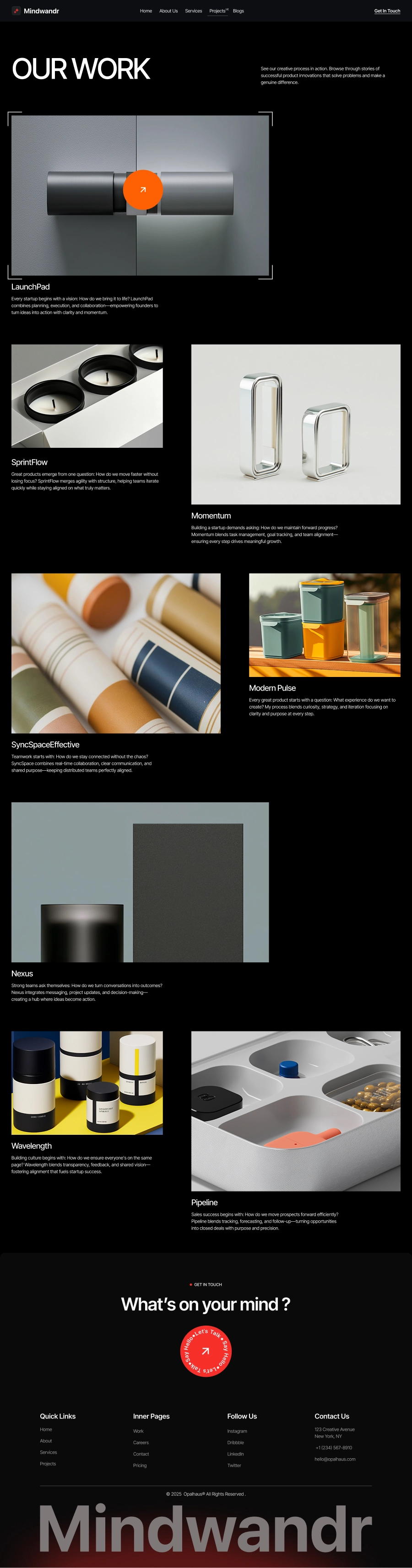 Creative Agency Project Page  - 2