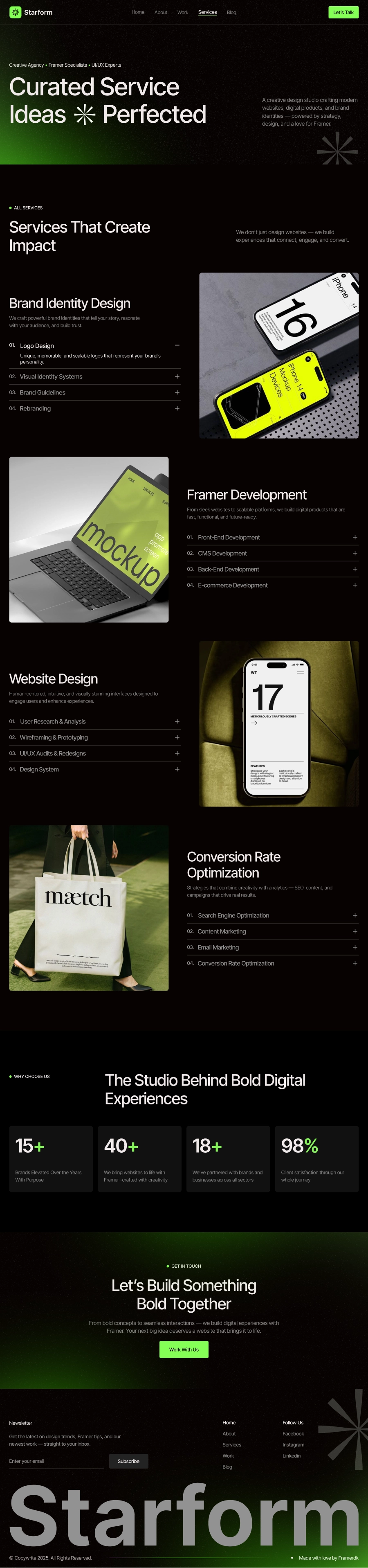 Agency Service Page UI Design - 2