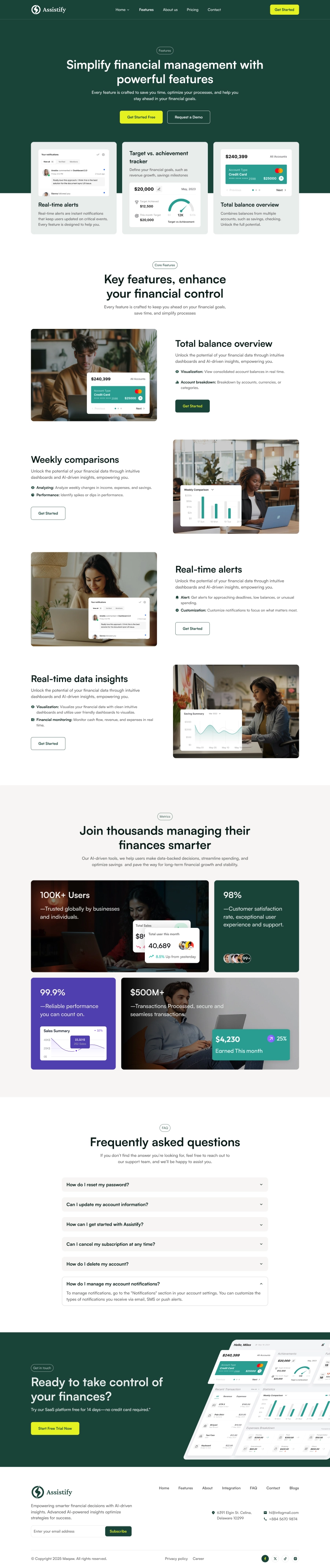 Fintech Saas Feature Page Figma UI Design - 2