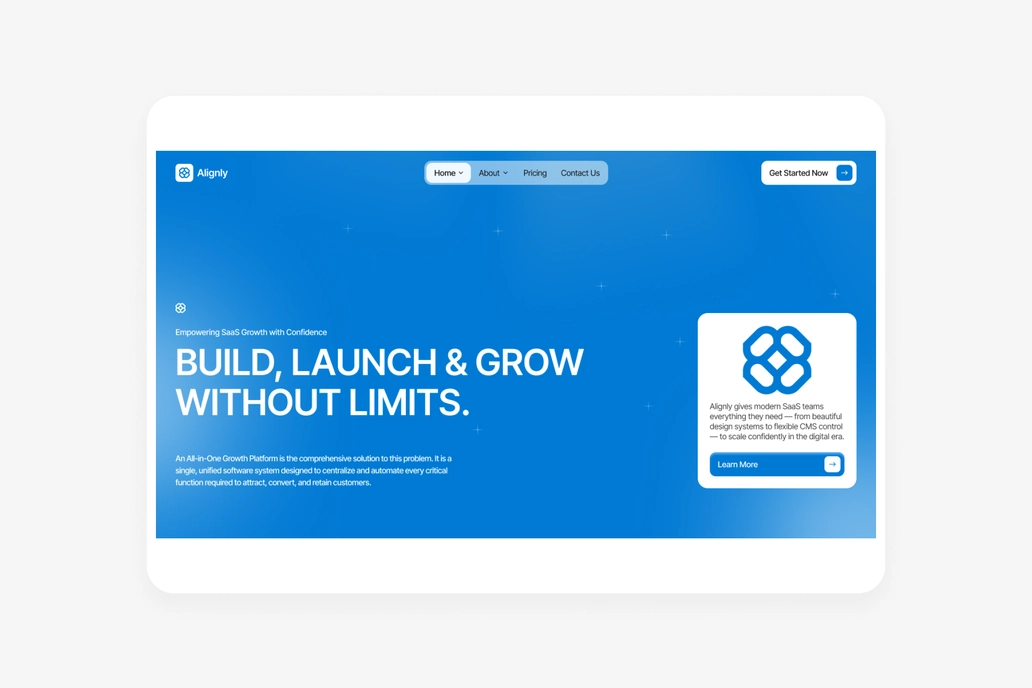 Alignly - SaaS Figma Header