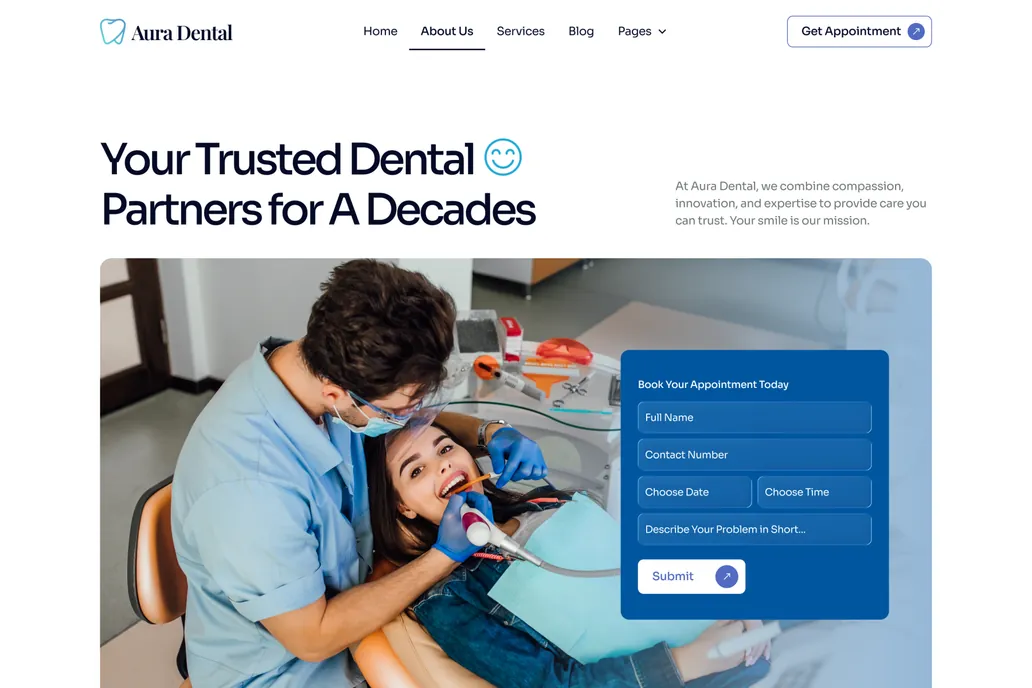 Aura Dental- About Us page - 1