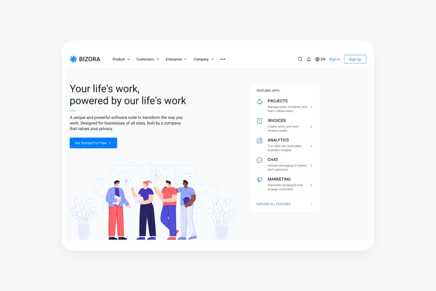 Bizora - Start Up Figma UI