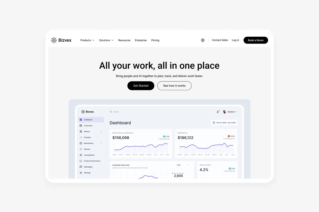 Bizvex - SaaS Figma UI