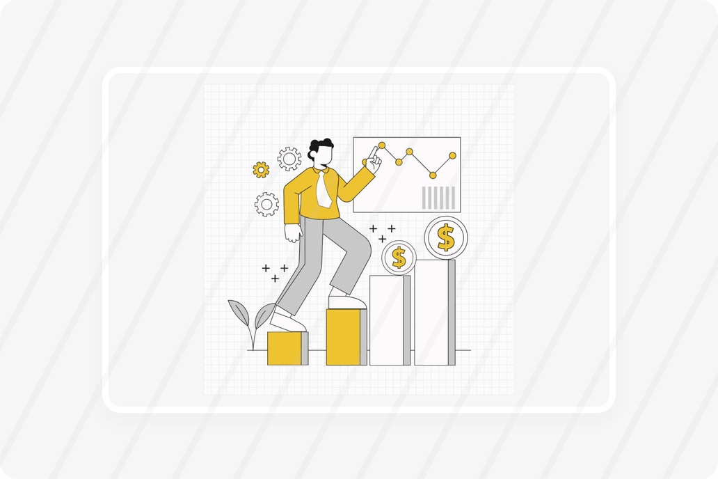 Business growth strategy concept illustration