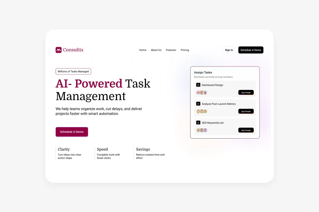 Consultix - SaaS Figma Header