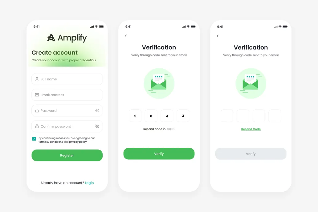 Create Account UI