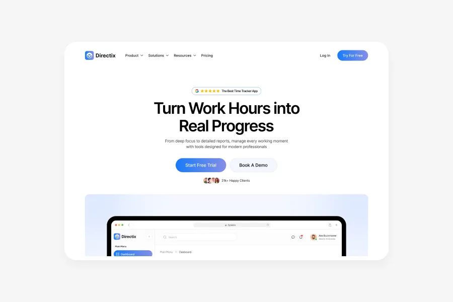 Directix - SaaS Figma Header