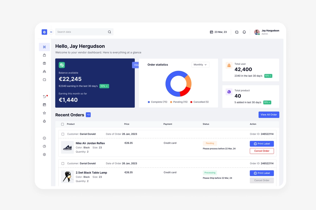 E Dokani, Ecommerce - Home Page
