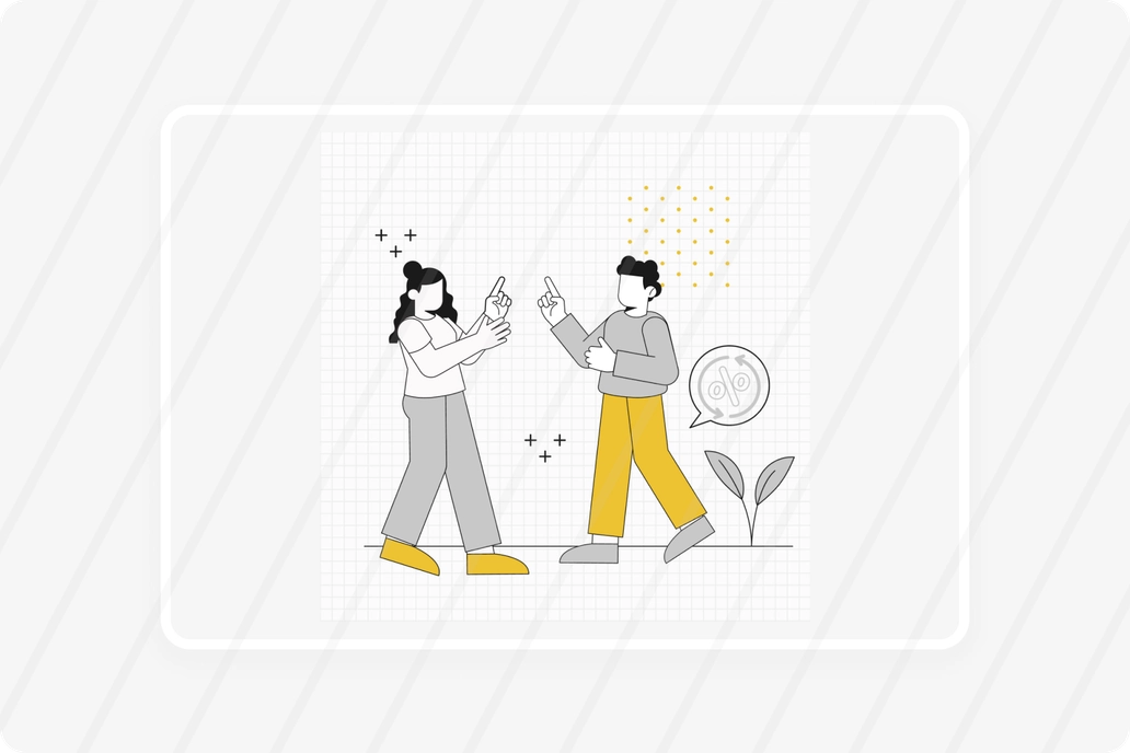 Employee discussion about team growth concept illustration