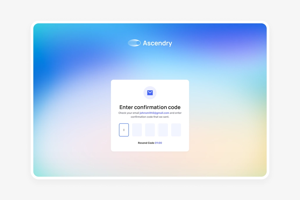 Enter Confirmation Code