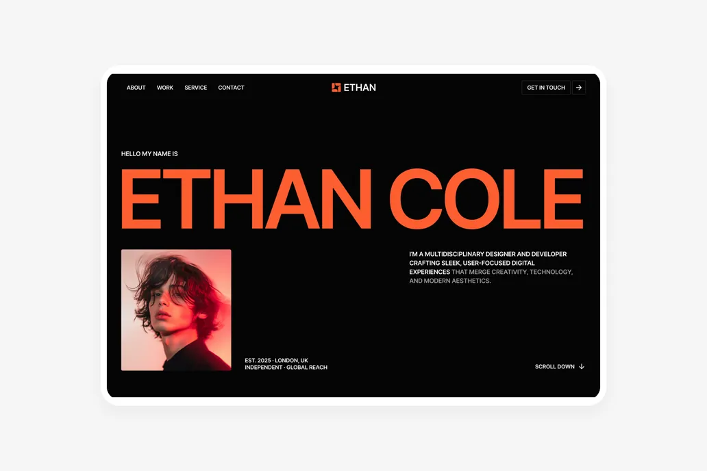 Ethan - Portfolio Figma UI