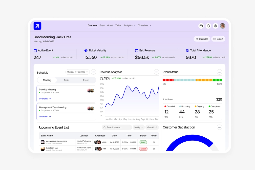 Event Management Saas - Home