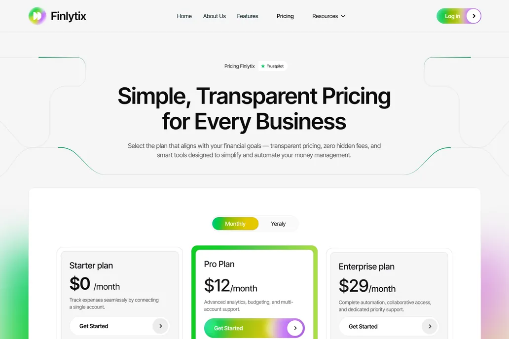 Finlytix- Pricing Page - 1