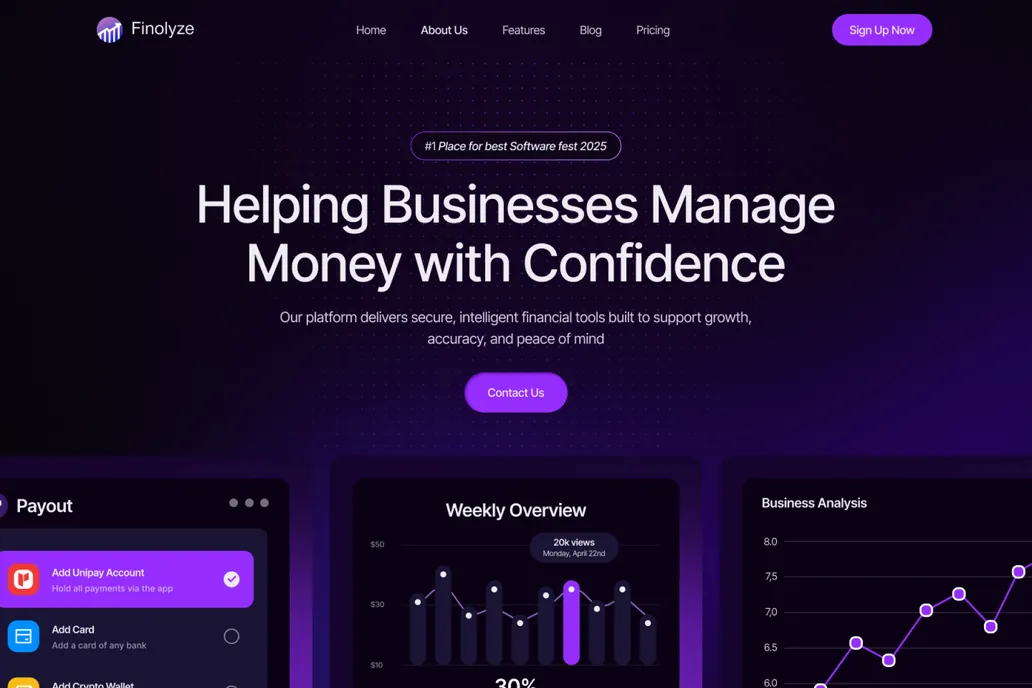 Finolyze- About Us page - 1