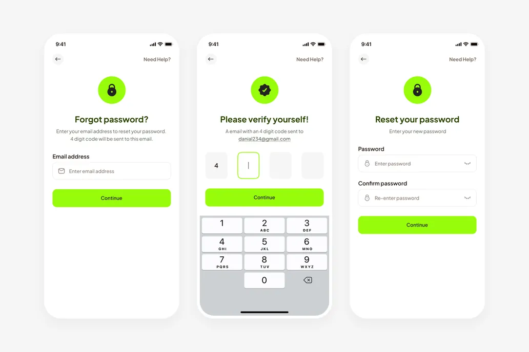 Forget Password UI