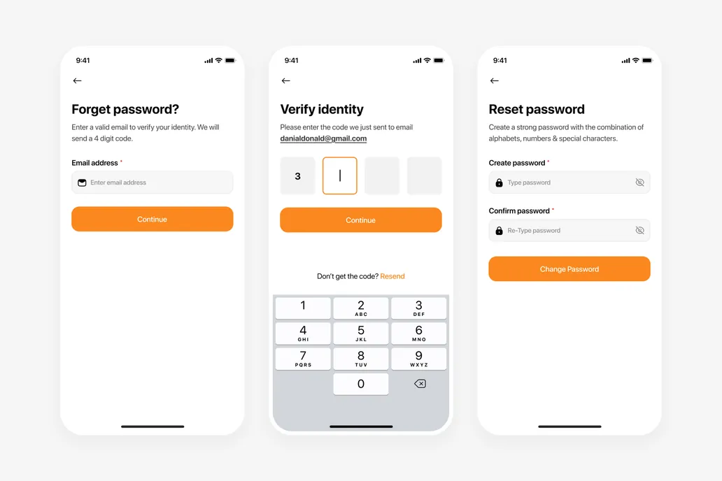Forget Password UI