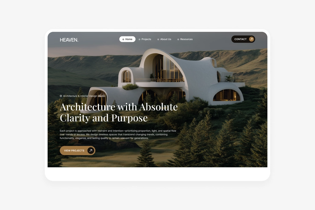 Heaven - Architecturel Figma Header