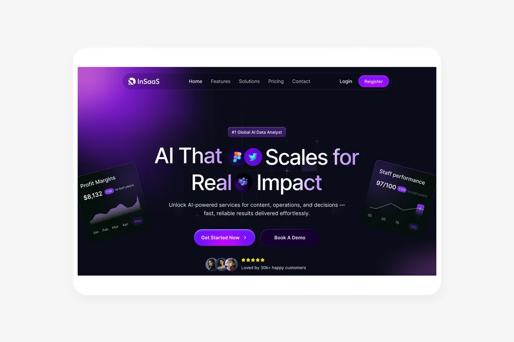 InSaaS - SaaS Figma Header