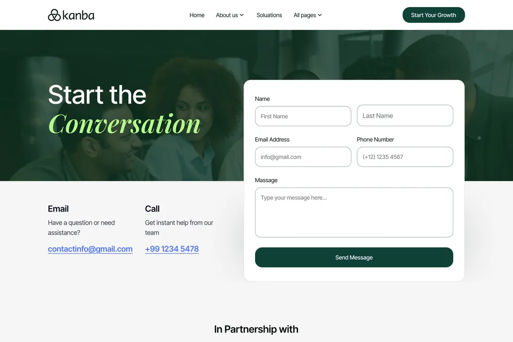 Kanba- Agency, Contact Us