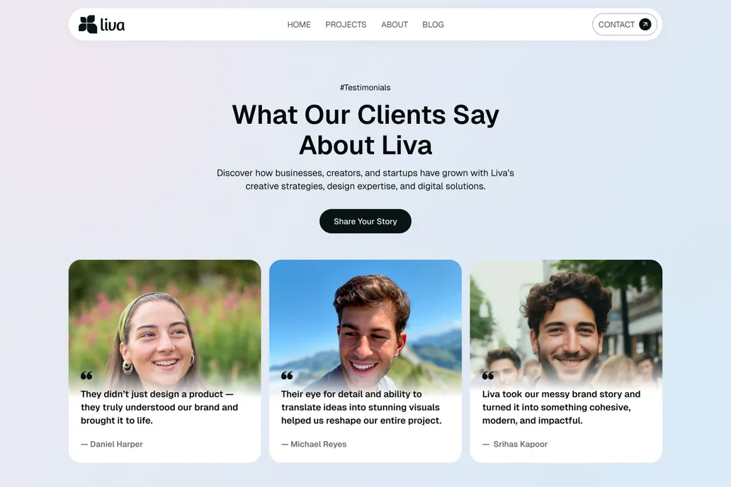 Liva- Testimonials