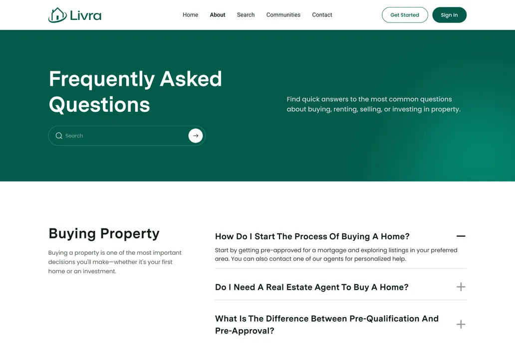 Livra Real Estate- FAQ