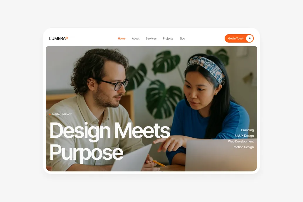 Lumera - Agency Figma Header