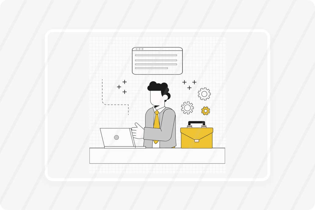 Online job interview concept illustration
