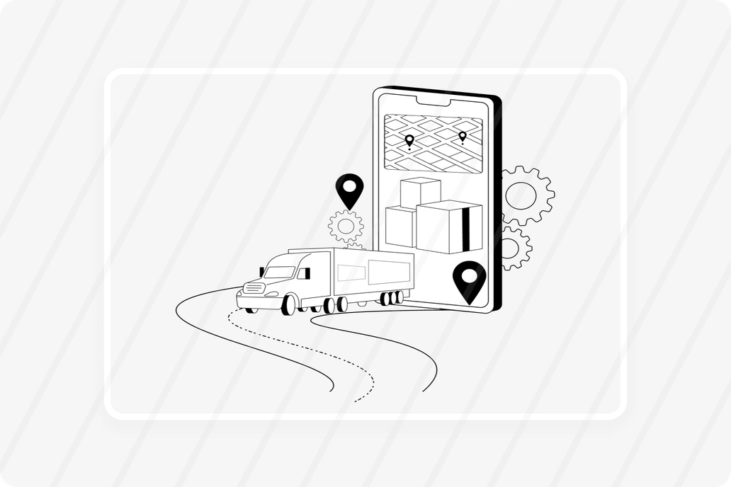Real-Time Shipment Tracking concept illustration