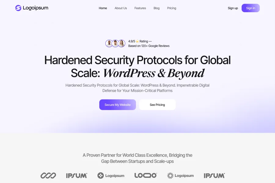 Saas- Security Protocols Landing Page - 1