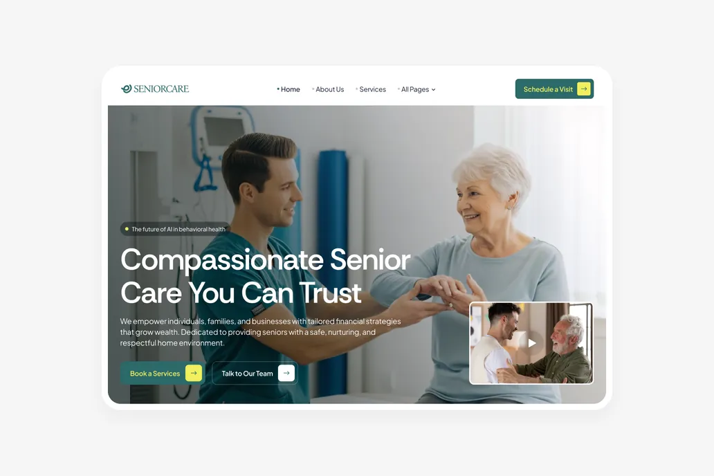 Senior Care - Health Care Figma UI