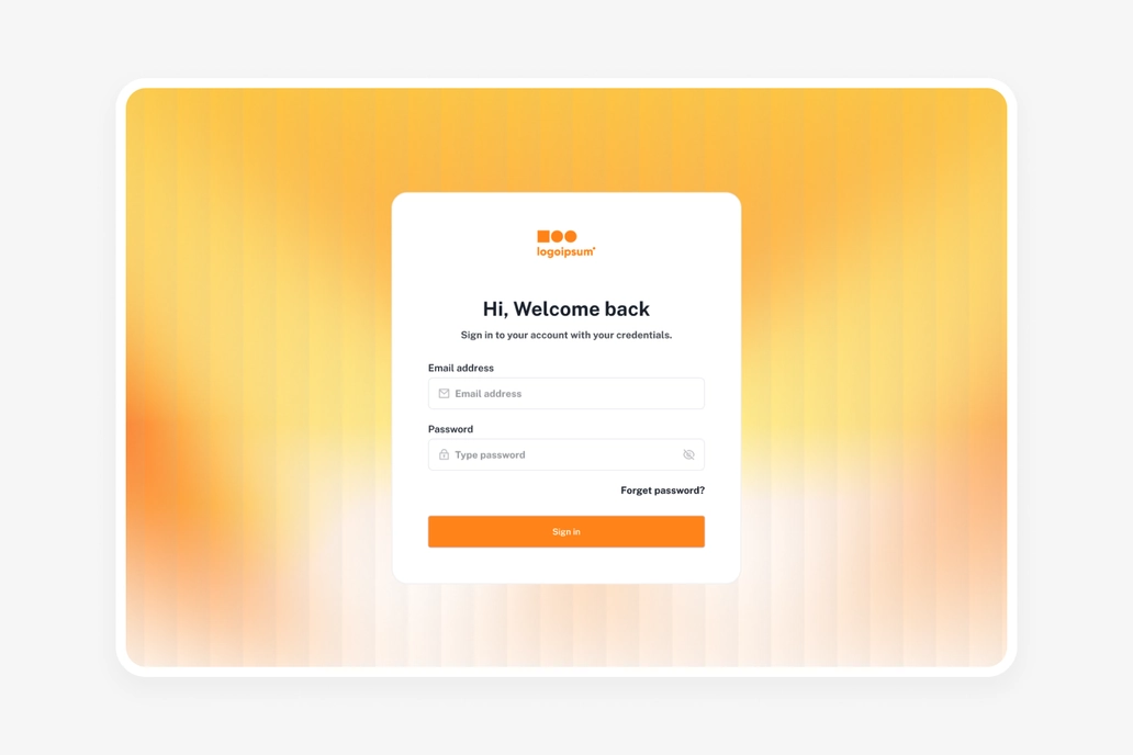 Sign In Dashboard ui