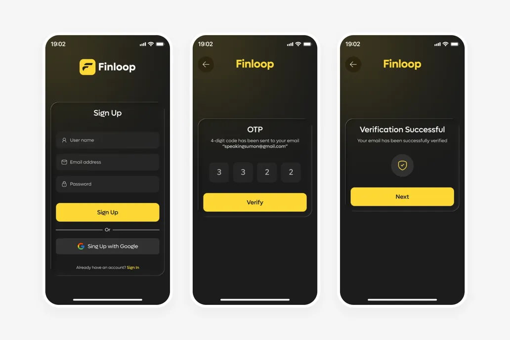 Sign Up Screen UI