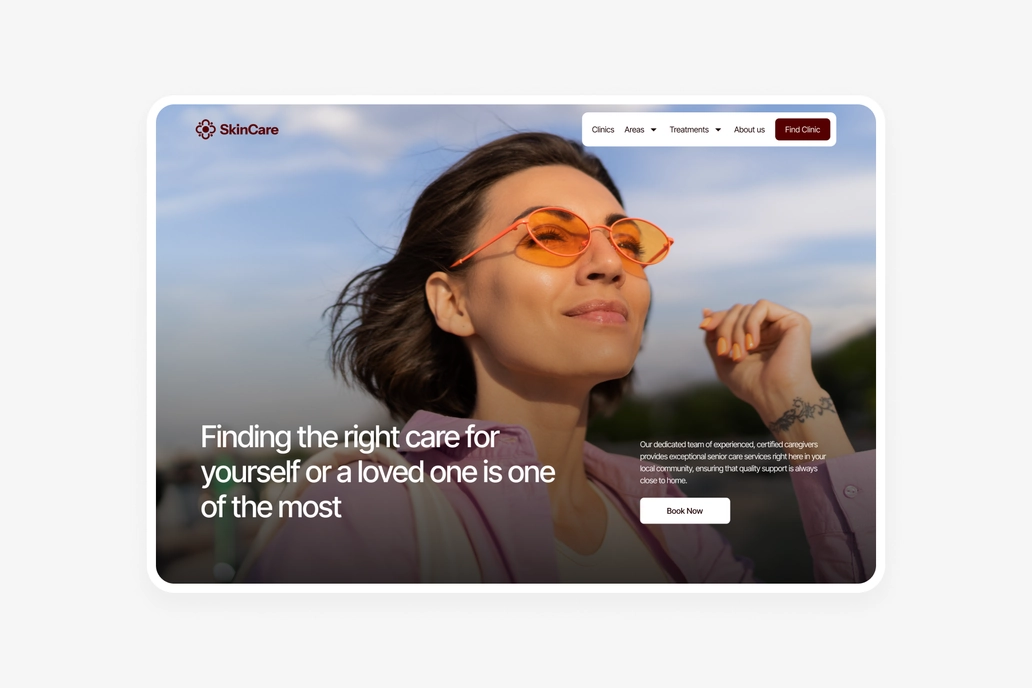 Skin Care - Service Figma Header