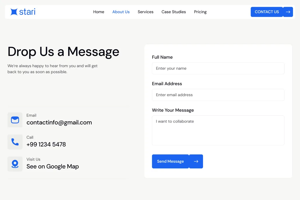 Stari - Agency, Contact Us - 1