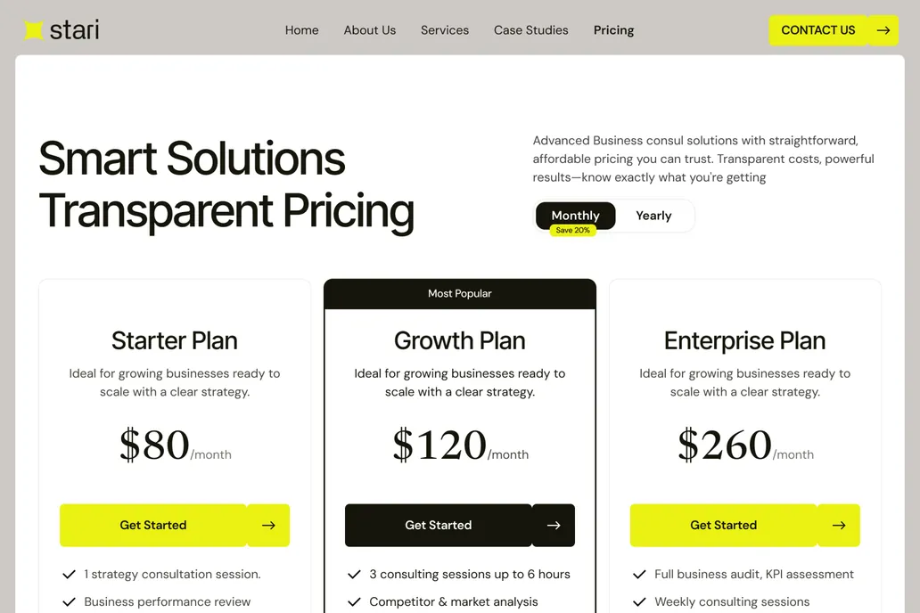 Stari- Pricing Page - 1