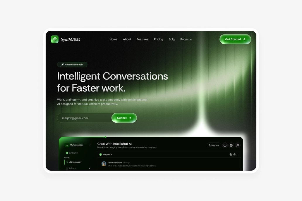 SynthChat 2.0 - AI Figma Header